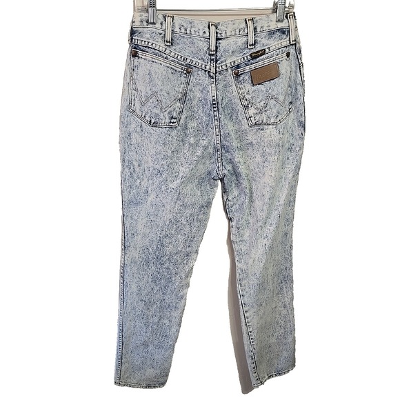 Vintage 80s 90s Wrangler Jeans Women's Size 16 Tapered Acid Wash Western  Denim - Picture 3 of 16